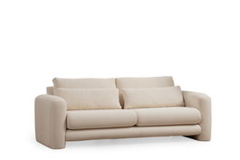 Atelier Del Sofa Sofá 3 Plazas Lily Cream 3 Crema 215x97x73 cm Estructura Madera Respaldo Espuma y Pluma